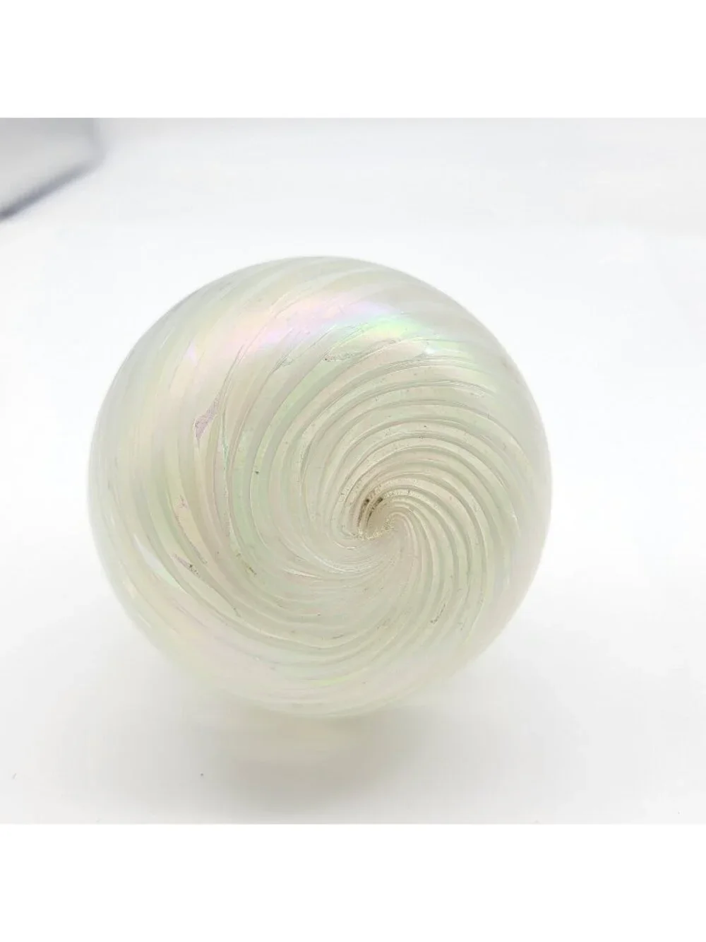 Fun Vintage Swirl Glass Iridescent bud vase oil lamp bottle